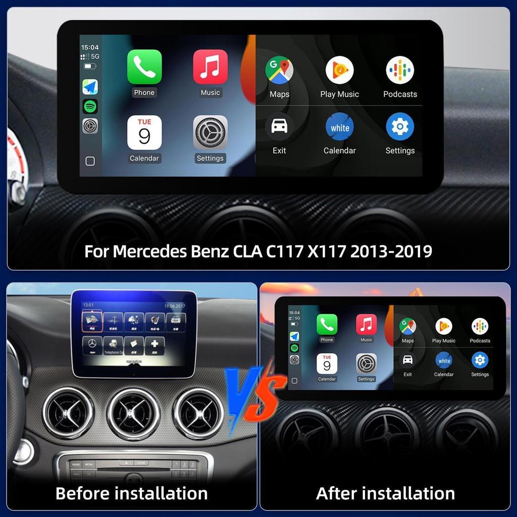 10.25-Inch CarPlay Navigation & Reversing Camera Screen for Mercedes CLA Class C117/X117