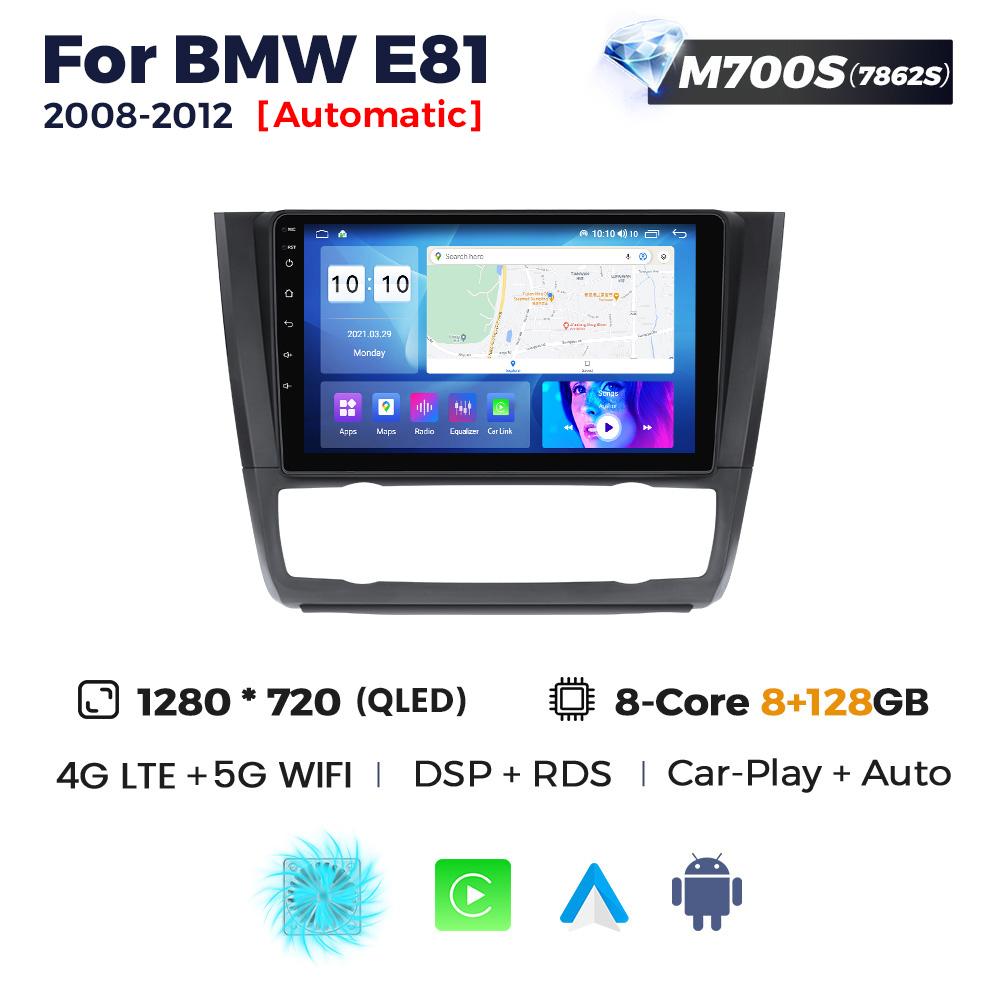 Navifly UIS7862S Android Car Radio For BMW 1 Series E81 E82 E87 E88 2004-2012 GPS Stereo BT Carplay Auto Multimedia Video Player