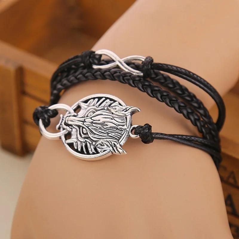 Designer Charms For Bracelets Fashion Unisex Cool Wolf Multilayer Bangles Bracelet Jewelry Gifts Bracelets For Women Luxury