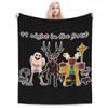 99 Nights Halloween In The Forest Funny Blankets Soft Plush Throw Blanket For Couch Chair Sofa Bed Flannel Bedspread Bed Cover
