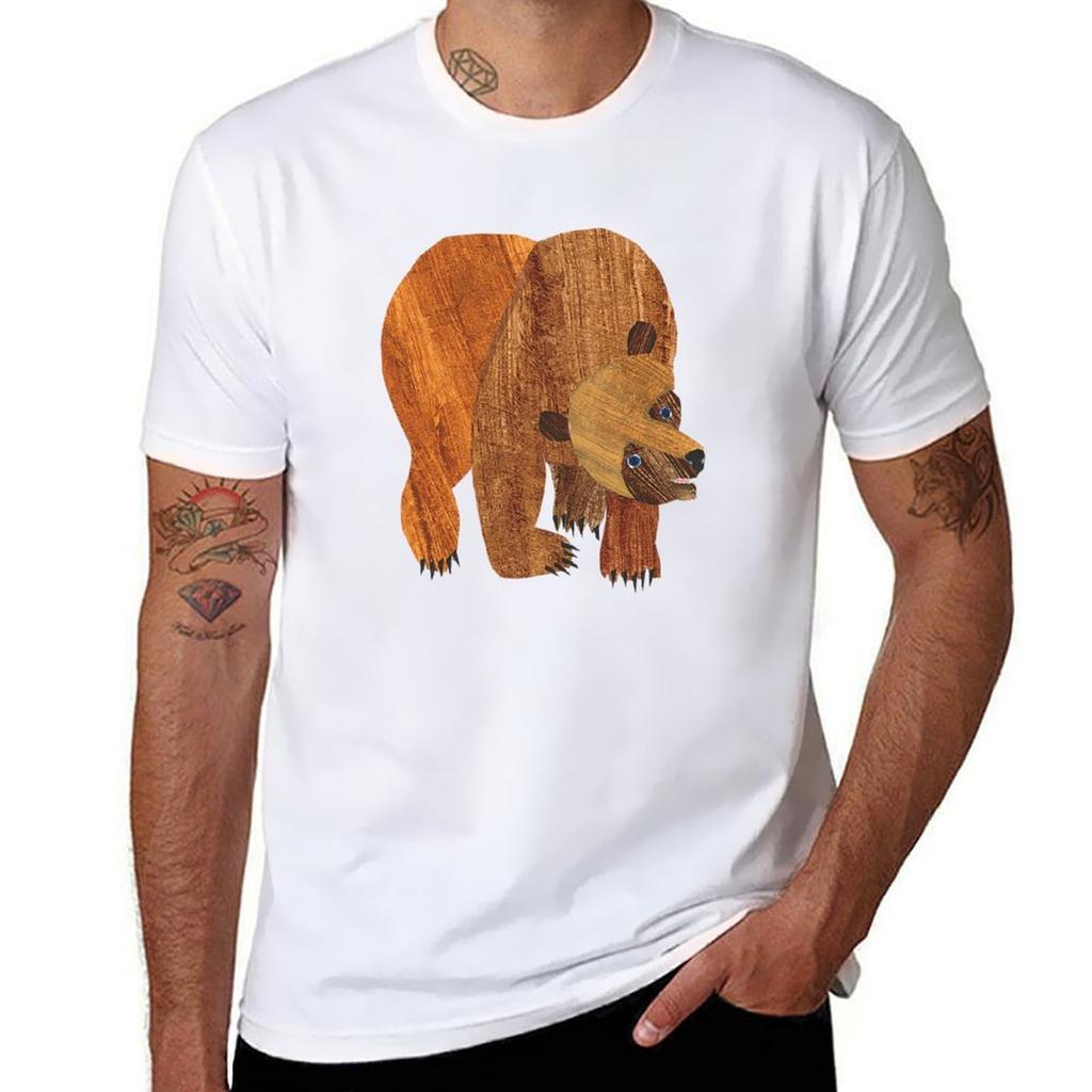 Das Große Braune Bär T-Shirt Lässig All-Match Kurzarm T-Shirt