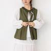2026 Spring/Summer Women's Japanese Linen Ruffled Vest – Sleeveless, Loose-Fit, Reversible Jacket