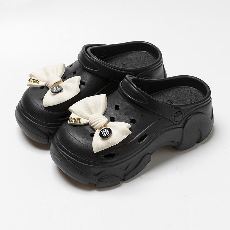 Hole shoes women's summer cartoon cute thick-soled beach outdoor non-slip baotou beach cool slippers