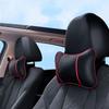 1/2 Stück Universelle Auto-Kopfstütze PU-Leder Nackenkissen Bequem Netz Atmungsaktiv Sitzstützkissen Auto-Nackenkissen