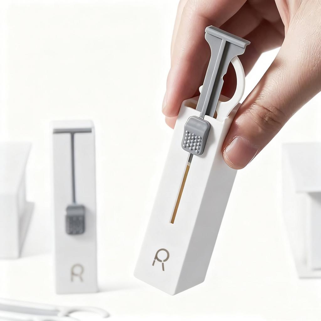 YS00272-Portable Exquisite Compact 10-Piece Automatic Pop-Out Dental Floss Box, Disposable Dental Floss Pick Storage Box