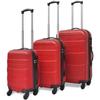 VidaXL 3-piece Hard Suitcase Set Red 45.5/55/66 Cm