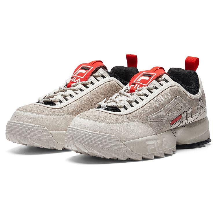 Fila Fusion Disruptor 2 Thick Sole Sports Low Top Dad Shoes Women Sneaker Silver T12W943702FWS