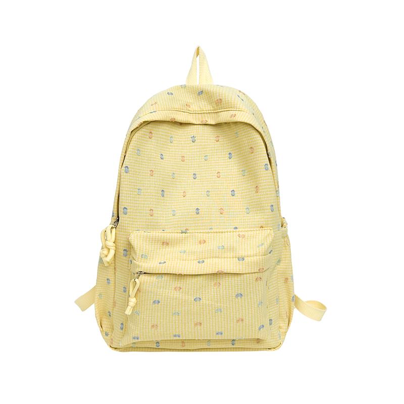 

Новая женская сумка через плечо большой вместимости, модный тренд, прочная, женский повседневный рюкзак, дофаминовое сочетание цветов, студенческий школьный рюкзак жёлтый