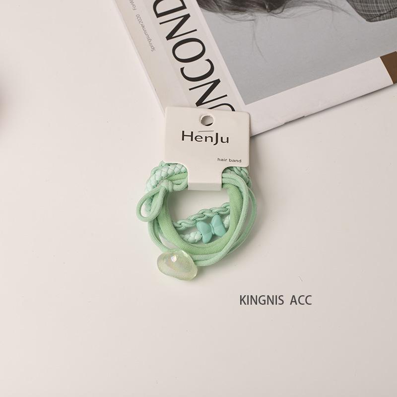 2025 Spring/Summer Crystal Candy Color Floral Spiral Hair Ties - Elegant, Sweet Telephone Cord Hair Accessories for Women