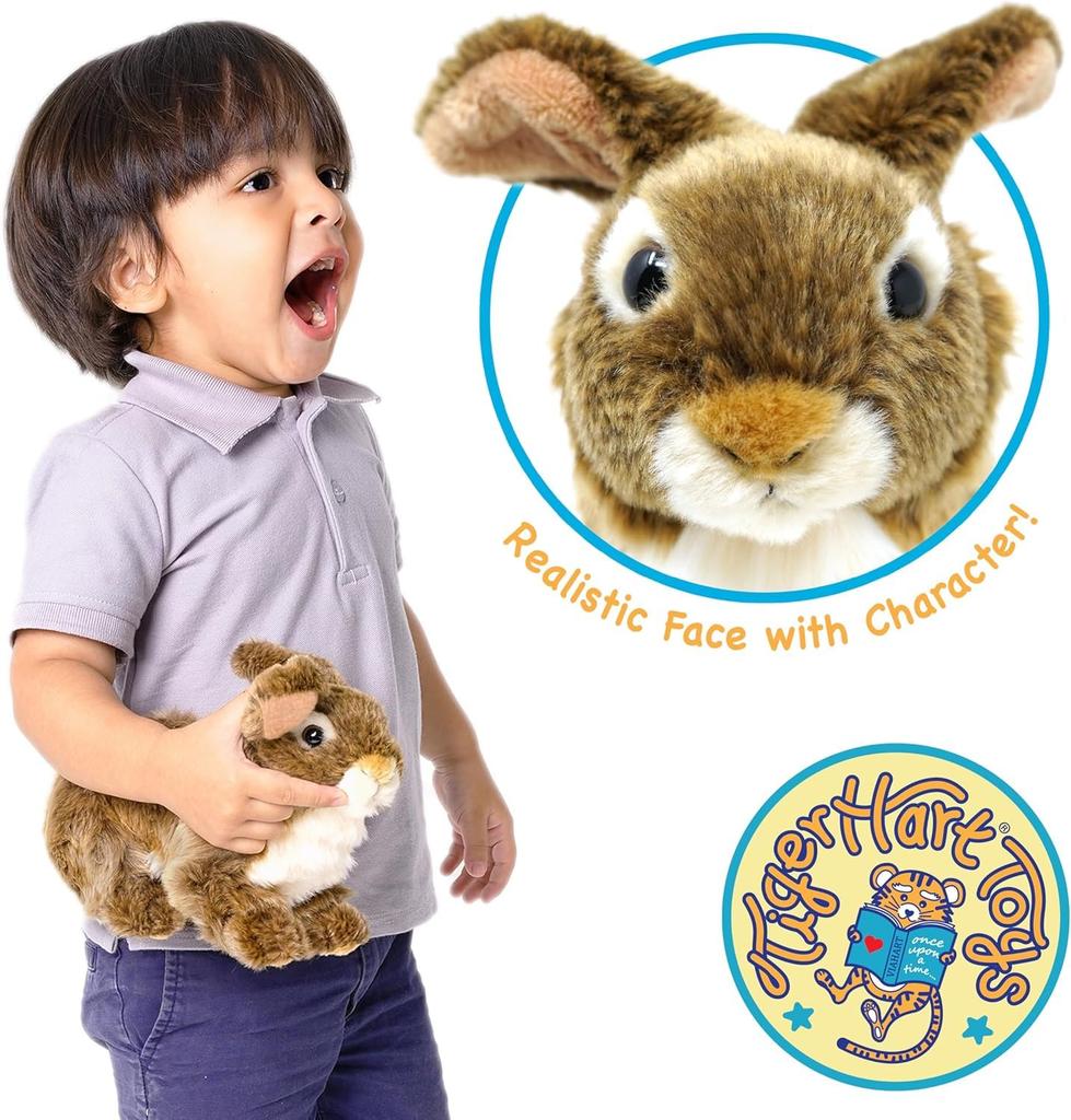 [VIAHART] Brown Rabbit Brigid Plush Toy Brown Medium Size (Approx. 25cm) Fluffy and Soothing Rabbit Toy Washable Plush Toy [Used]