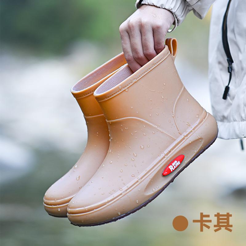 Simple and fashionable short women's rain boots waterproof boots women's water shoes non-slip rain shoes rubber shoes