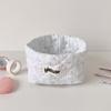 Quilted Fabric Desktop Storage Basket Large Capacity Fabric Storage Bin  Cosmetics