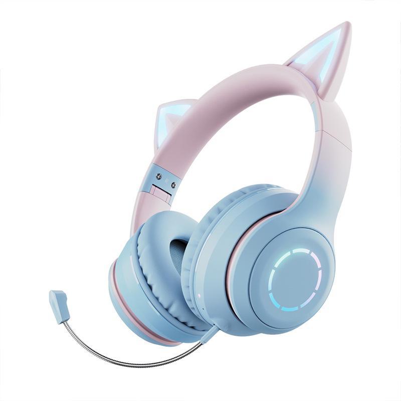 Cat Ear Bluetooth Gaming Headphones with Extended Battery Life and No Delay