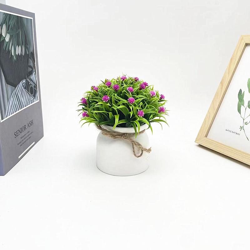 Gypsophila Plastic Paniculata L Potted Plant Bonsai With Roped Bow Wedding Decor