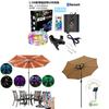Ghirlandă Luminoasă pentru Umbrelă de Soare cu Telecomandă pentru Camping în Aer Liber și Decorarea Terasei