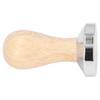 Coffee Tamper Detachable Food Grade Stainless Steel Flat Bottom Coffee Powder Press Hammer with Wooden Handle