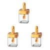 3Pcs Leakproof Salt Storage Box Sealed Spice Jar Portable Glass Seasoning Bottle  Kitchen