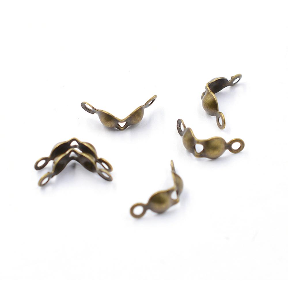 Connector Clasp Fitting for Ball Chain Calotte End Crimps Beads Connector Components for Jewelry Making Fandings
