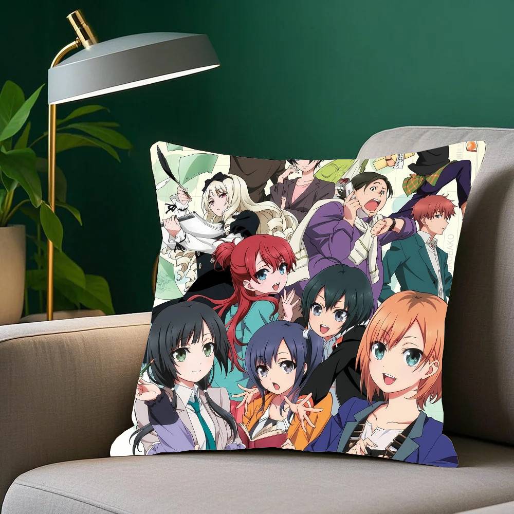 Anime S-SHIROBAKO Pillow Case Home Decor Throw For Sofa Bed Car Room Decor Gift Idea