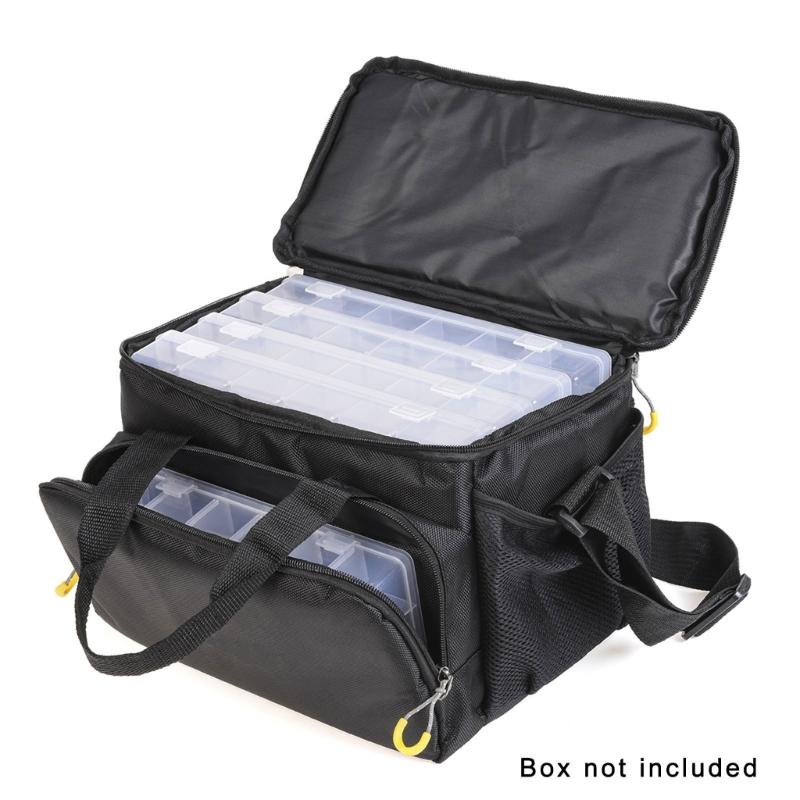 Multiple Pocket Fishing Gear Carrying Bag Large Capacity Fishing Tackle Backpacks Large Capacity Fishing Gear Storage Bag