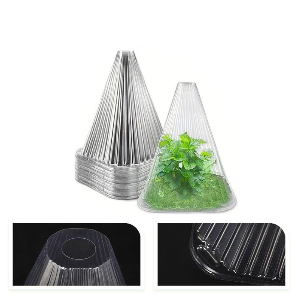 20pcs Windproof Plant Seedling Cover Conical Flower Protector Plant Insulation Cover  Frost Guard