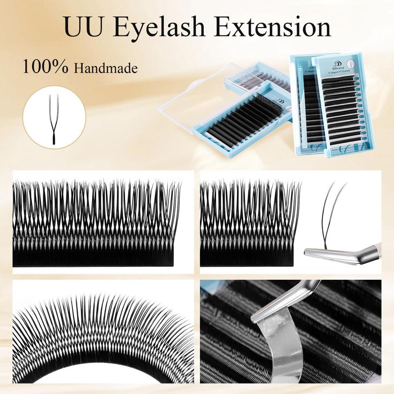 U Shape YY 2D UU Double Layer U Fan Blister Cilios Nagaraku Pestanas Eyelash U Y Lashes