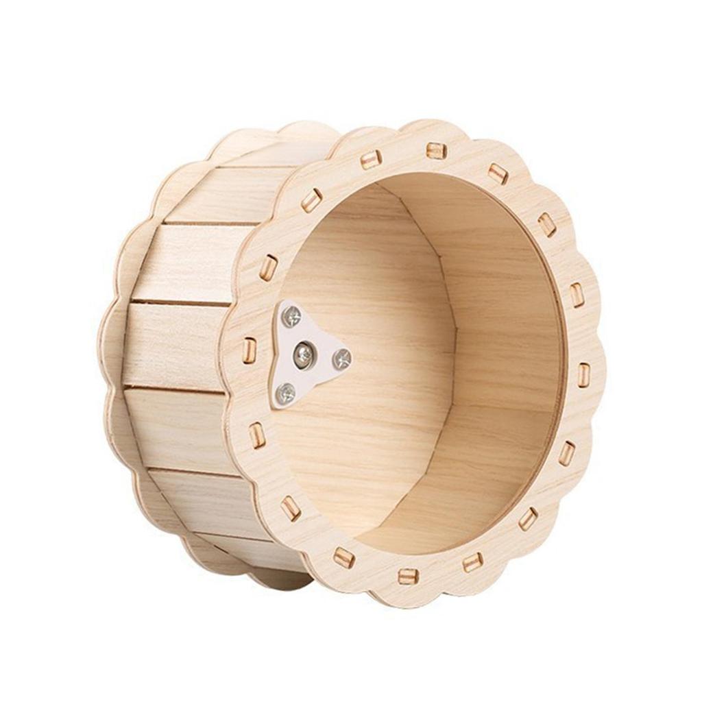 Hamster Wooden Running Wheel Treadmill Cage Accessories Exercise Wheel for Dwarf Hamster Syrian Hamster Rat Guinea Pig Kitten