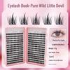 Pure Wild Little Devil Eyelash Glue & Natural Style Eyelashes Book for Beginners, Large Capacity, Segmented for Easy Application