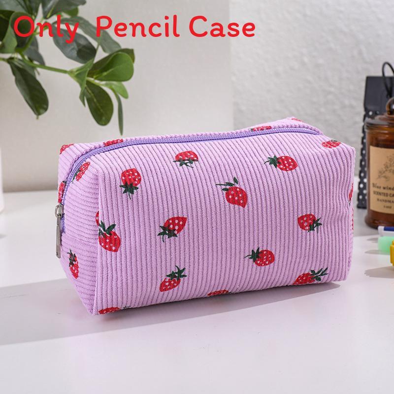 Cosycorduroy Pencil Case With Large Capacity For Students And Makeup Storage
