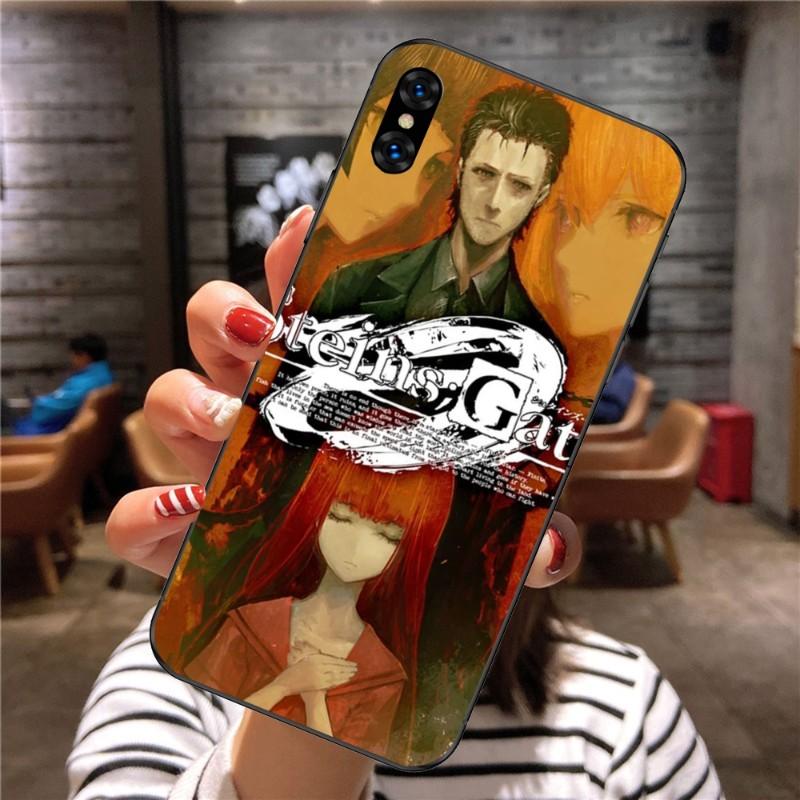 Steins Gate Anime Phone Case For Xiaomi Mi 12 11T 10T 9T Lite Pro Ultra Note 10 Poco F3 F4 X4 GT Soft Black Phone Cover