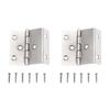 2Pcs Decorative Box Hing with Screw Three Folding Hinge Hardware for Door/Cabinet/Furniture/Vintage Jewelry Chest Bronze/silver