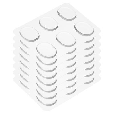 Uxcell 48 Pieces Drum Damper Gel Pad Silicone Mute Pad Drum Silencer Drum Damper Moon Gel Clear 30x25x3 Mm Effective for Adjusting Drum Cymbal Volume