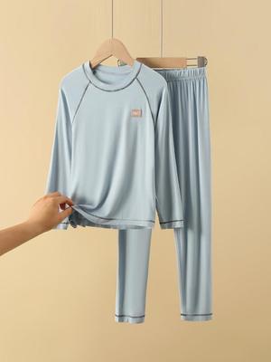 Kinder Modal Pyjama - Jungen Frühling/Herbst Leichtes Homewear Set