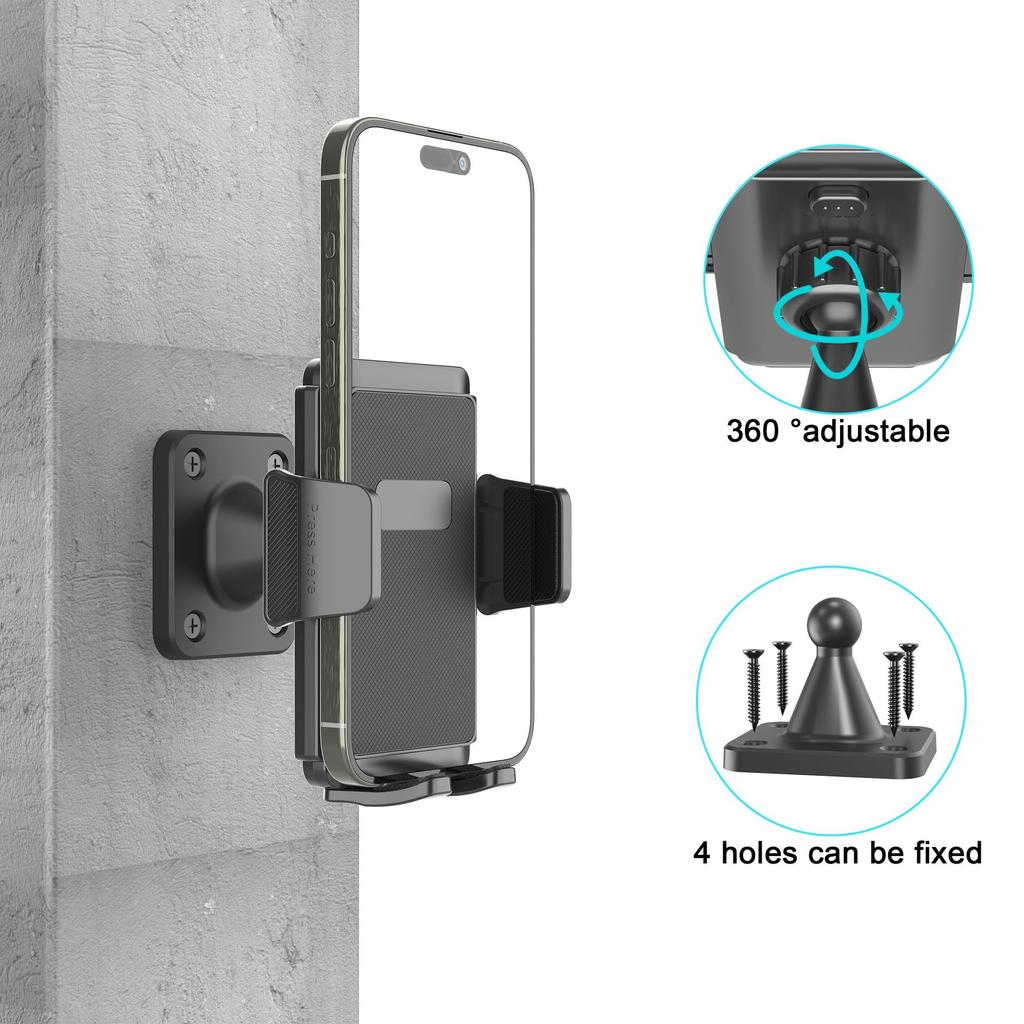 Wall-Mounted Universal Mobile Phone Holder for Kitchen & Shower