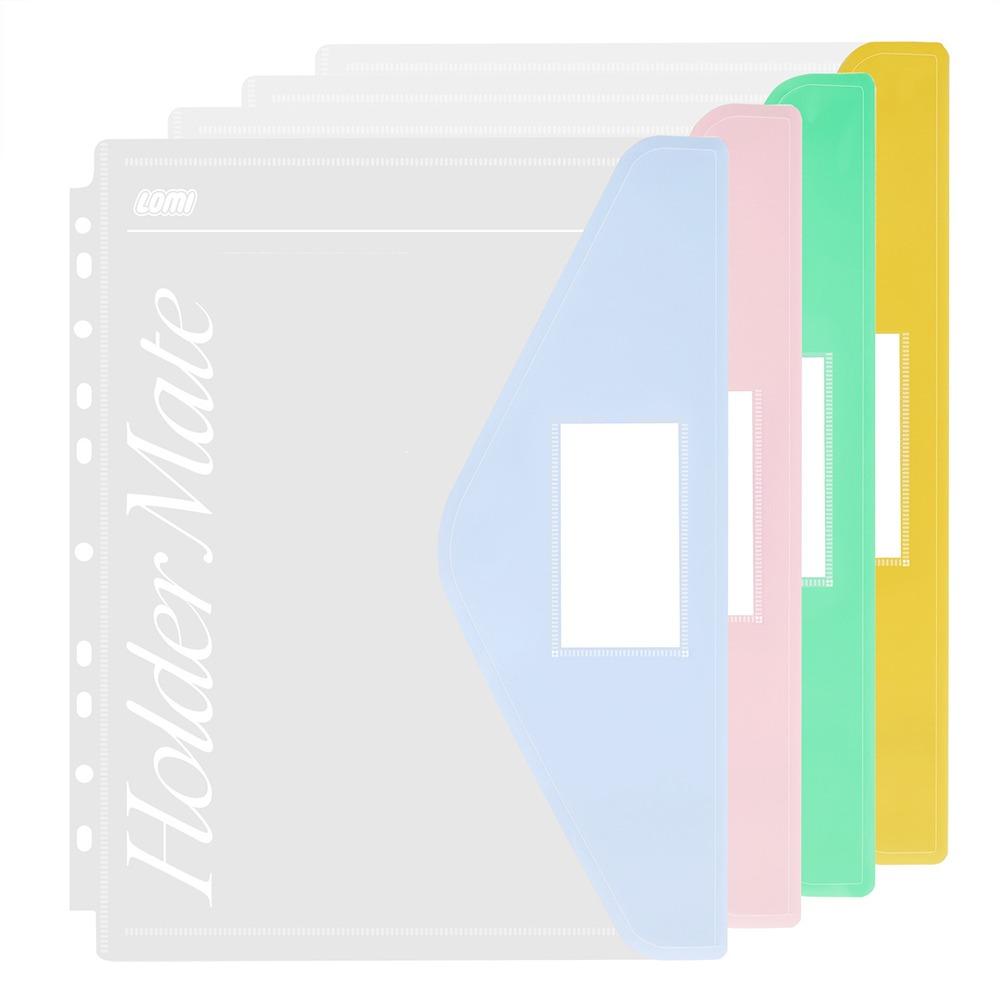 

Прозора папка для файлів A4, знімна сумка для зберігання екзаменаційних робіт, офісний органайзер, буклет для шкільного офісу 4pcs Color Inner Pages