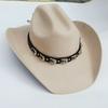 55-60 cm große Größe Hut WOLL Cowboyhüte für Männer Frauen Cowboyhut Gürtel breite Krempe Filzhut kundenspezifisch 4 Größen Outdoor Sombrero Hombre