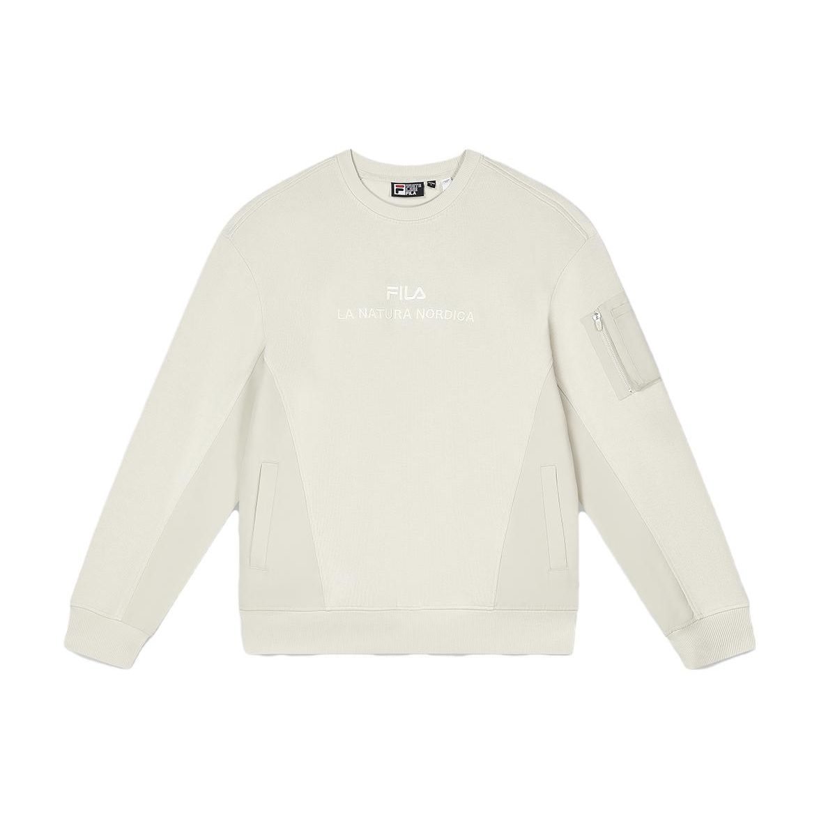 

FILA Solid Color Loose Casual Pullover Sweatshirt Men sweatshirt Light-Gray F11M349209F-BG XXL