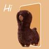 26CM Furry Plush Llama Alpaca Plush Toy Stuffed Soft Plush Lifelike Alpaca Sheep Hug Throw Pillow Animals Nap Sleeping Gift
