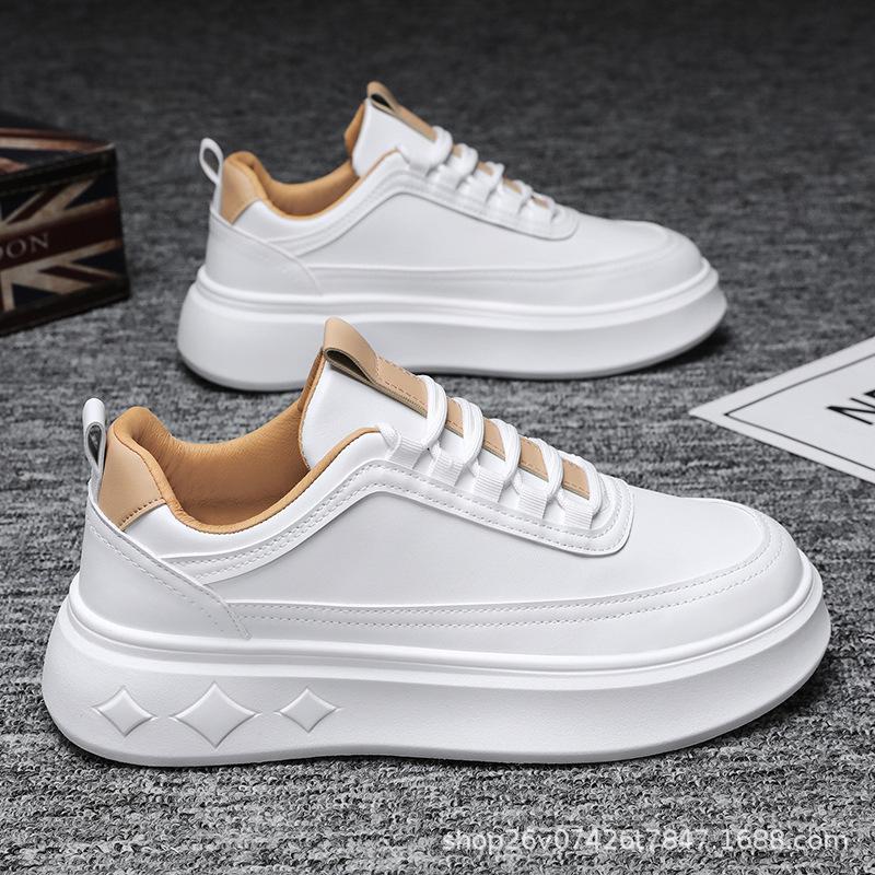 Men's little white shoes spring trend versatile new casual shoes 2025 new platform men's shoes board shoes casual men's shoes