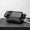 Men'S Breast Bag, Messenger Bag, Men'S Premium Magnetic Buckle, Cover Type, Hand-Woven Back, Satchel, Mobile Phone Bag Tide