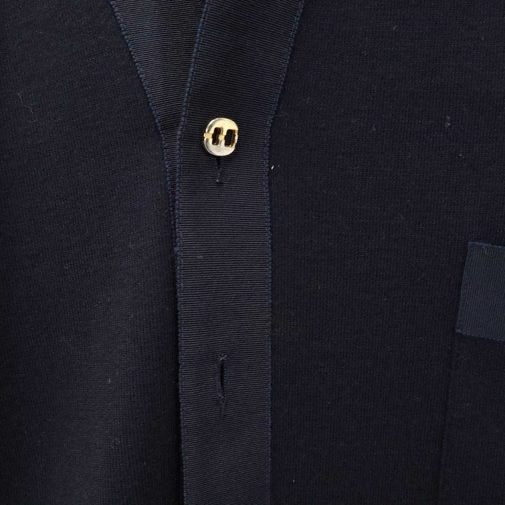 Salvatore Ferragamo made in Italy Wool knit cardigan M Navy Men's Used