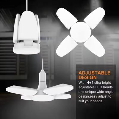 Four Leaf Folding Light Bulb Super Bright for Living Room Home Warehouse Garage Corridor Entrance Hall Stadium Gym Lighting