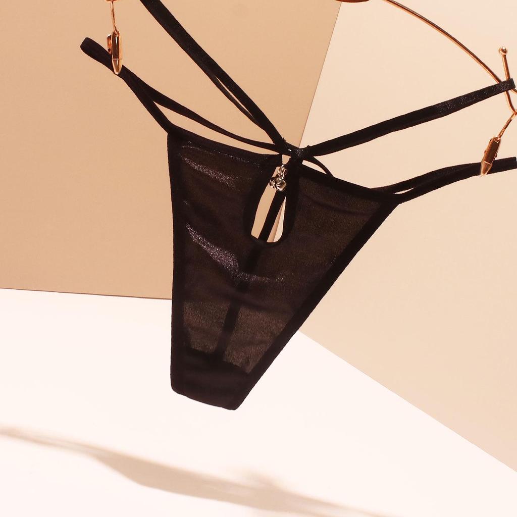 2025 New Sexy Silky Satin Cutout Thong for Women - Comfortable Invisible Design