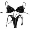 Women's Swimwear Colour Bikini Strappy Swimsuit Split Swimsuit Set