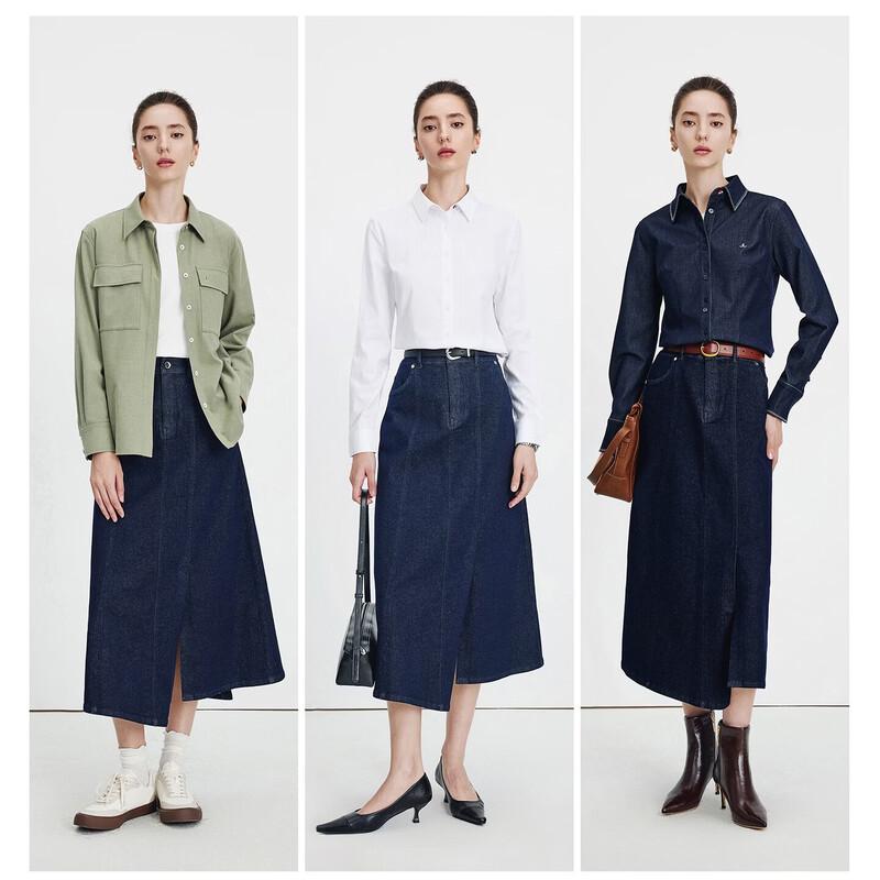 Navigare Gonna midi in denim da donna a trapezio