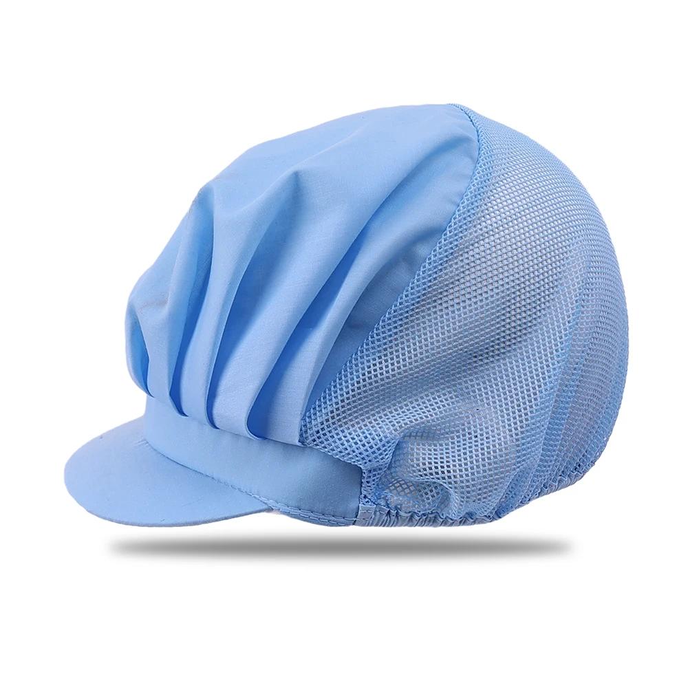 2026 Solid Breathable Work Dust Cap for Women Men Adjustable Cooking Chef Caps Food Service Hair Nets Chic Hat Work Accessories
