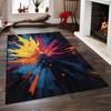 Colorful Abstract Explosion Design Non-slip rug suitable for living room and bedroom sofas