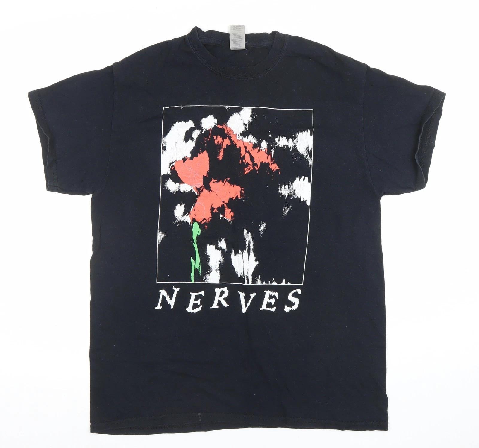 Gildan Men’s Black Heavy Cotton Band Graphic Rock T-Shirt Size M 4XL