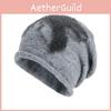 Splicing Fashion Plush Design Women Casual Knitted Hat For Autumn And Winter
