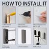 Alloy Clothes Hook Foldable Bathroom Towel Hook Wall Mounted Folding Coat Hook Key Towel Storage Hook Bathroom Bedroom Shelf